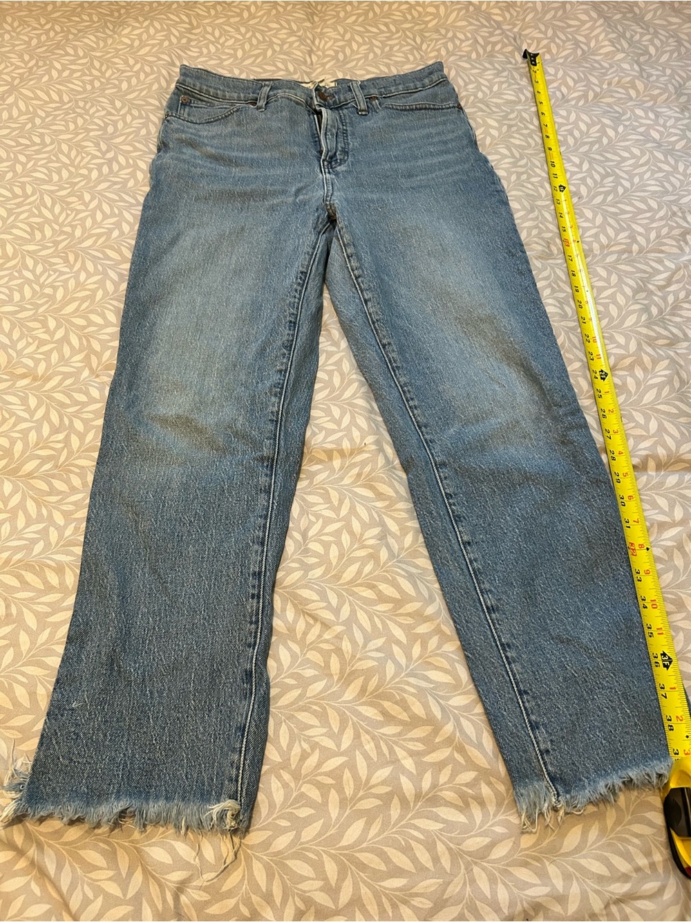 Madewell High-Rise Straight Leg Jeans — Blue